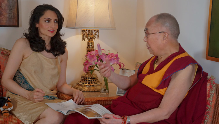 This morning Prof S Parasuraman, Director of the Tata Institute of Social Sciences met His Holiness the Dalai Lama to inform him of progress being made in developing a training programme in secular ethics.