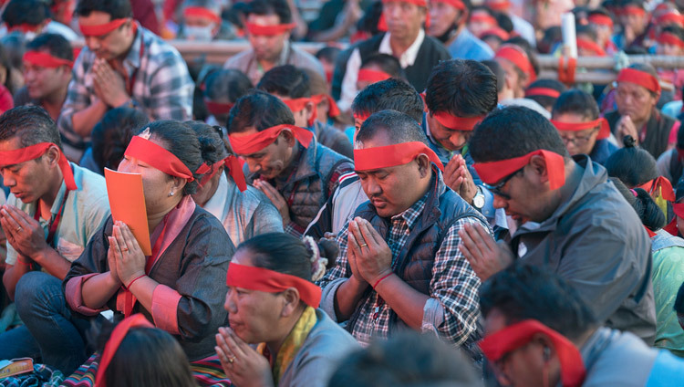 Some of the more than 200,000 people attending the the Kalachakra Empowerment in Bodhgaya, Bihar, India on January 11, 2017. Photo/Tenzin Choejor/OHHDL