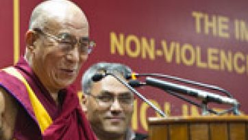 His Holiness the Dalai Lama Speaks about Non-violence and Ethical Values at Jamia Millia Islamia University